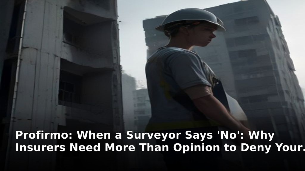 When a Surveyor Says 'No': Why Insurers Need More Than Opinion to Deny Your Claim