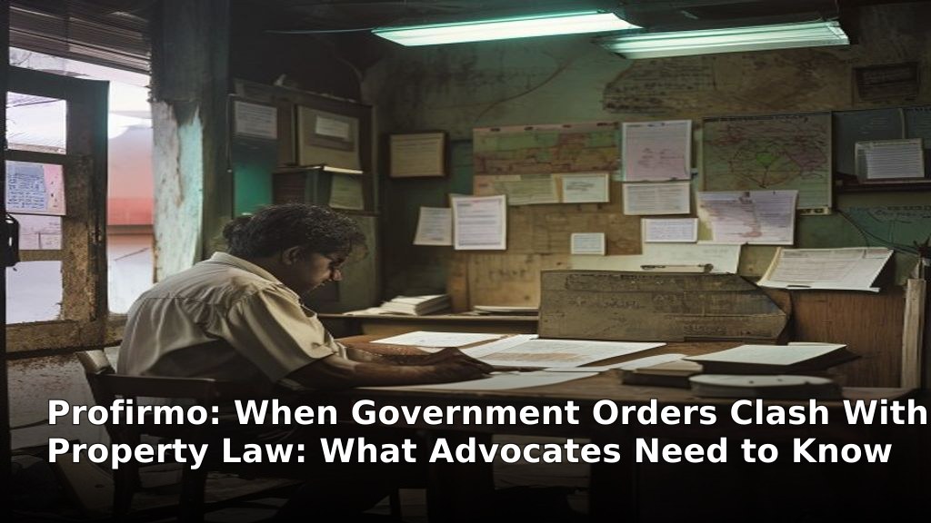 When Government Orders Clash With Property Law: What Advocates Need to Know