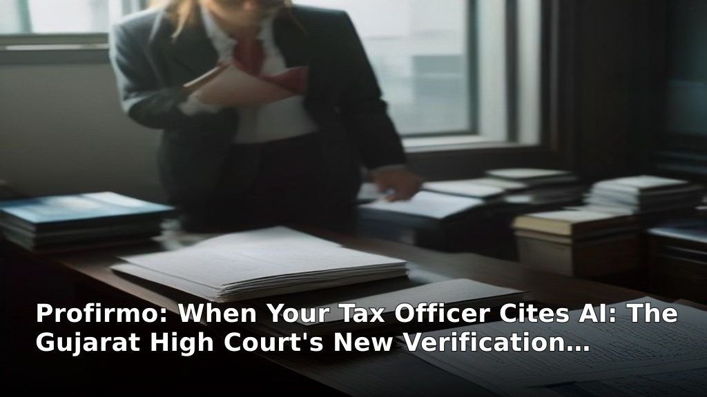 When Your Tax Officer Cites AI: The Gujarat High Court's New Verification Playbook