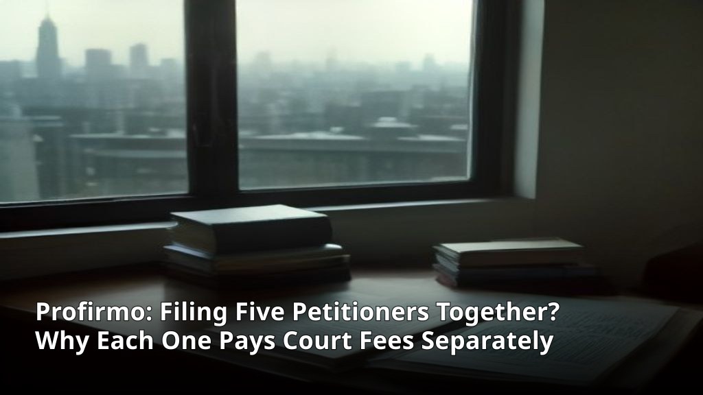 Filing Five Petitioners Together? Why Each One Pays Court Fees Separately