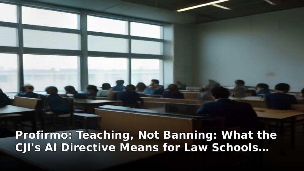 Teaching, Not Banning: What the CJI's AI Directive Means for Law Schools Right Now