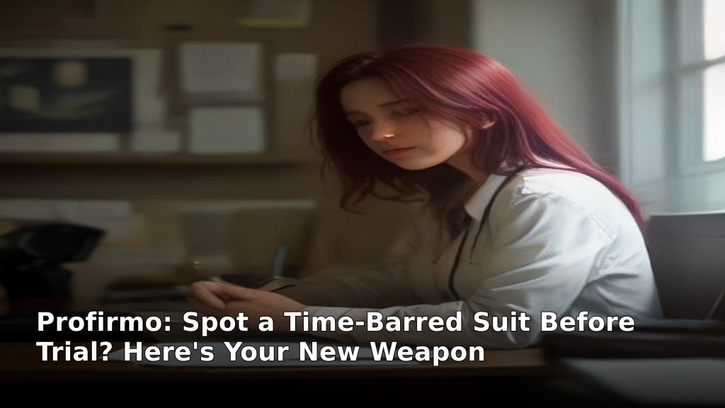 Spot a Time-Barred Suit Before Trial? Here's Your New Weapon