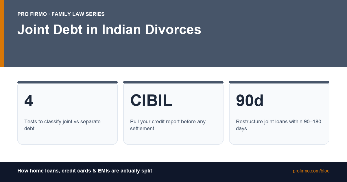 Joint Debt in Indian Divorces: How Loans and Liabilities Are Actually Split