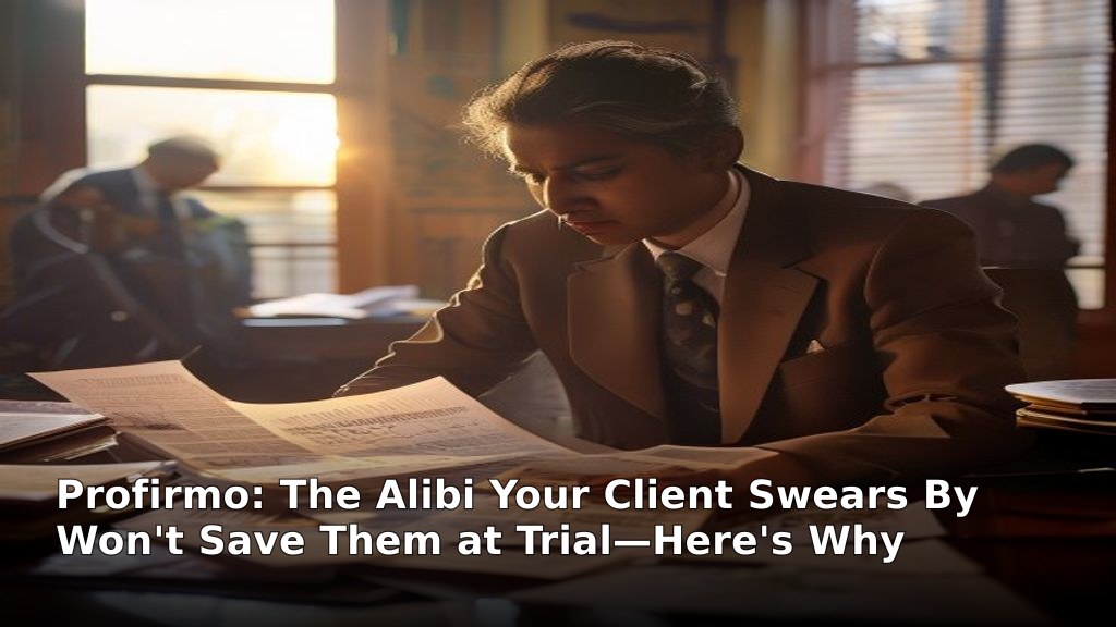 The Alibi Your Client Swears By Won't Save Them at Trial—Here's Why