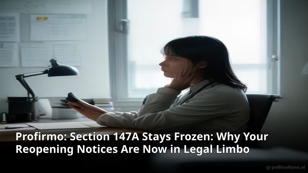 Section 147A Stays Frozen: Why Your Reopening Notices Are Now in Legal Limbo