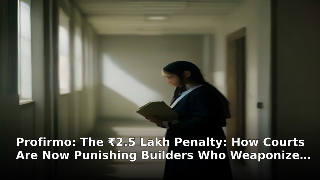 The ₹2.5 Lakh Penalty: How Courts Are Now Punishing Builders Who Weaponize Litigation