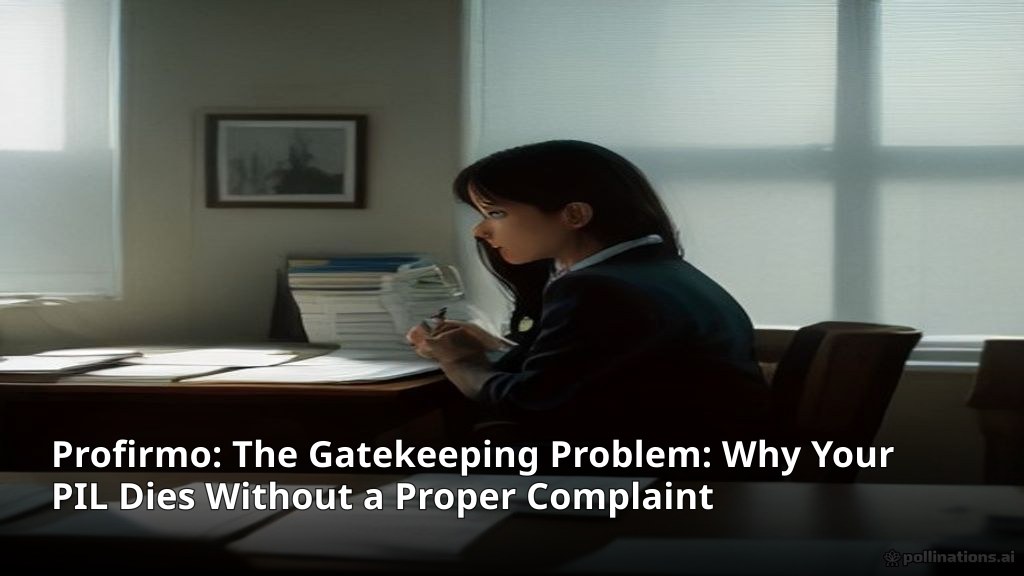 The Gatekeeping Problem: Why Your PIL Dies Without a Proper Complaint