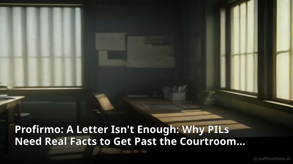 A Letter Isn't Enough: Why PILs Need Real Facts to Get Past the Courtroom Door