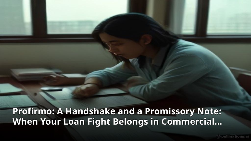 A Handshake and a Promissory Note: When Your Loan Fight Belongs in Commercial Court