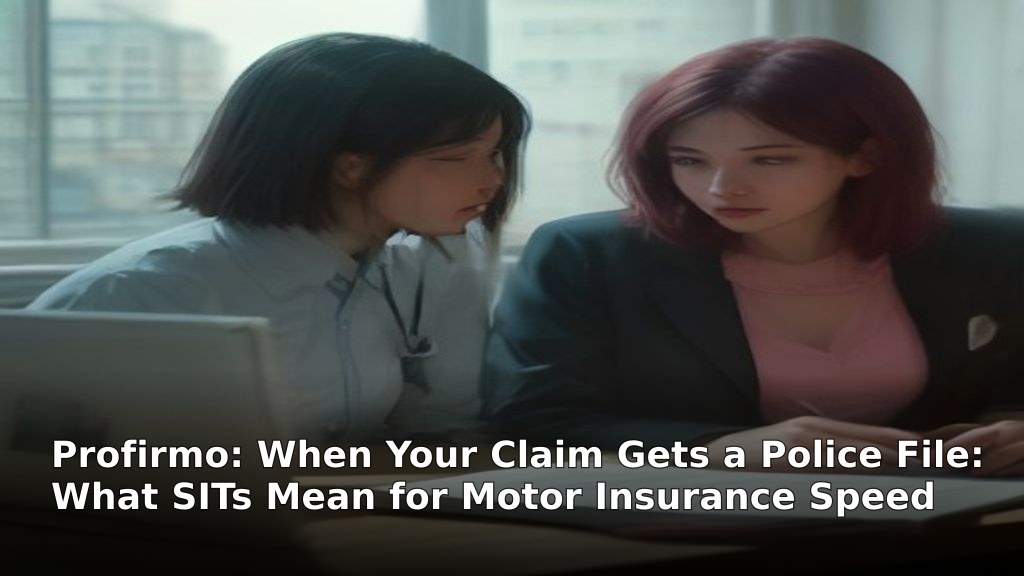 When Your Claim Gets a Police File: What SITs Mean for Motor Insurance Speed