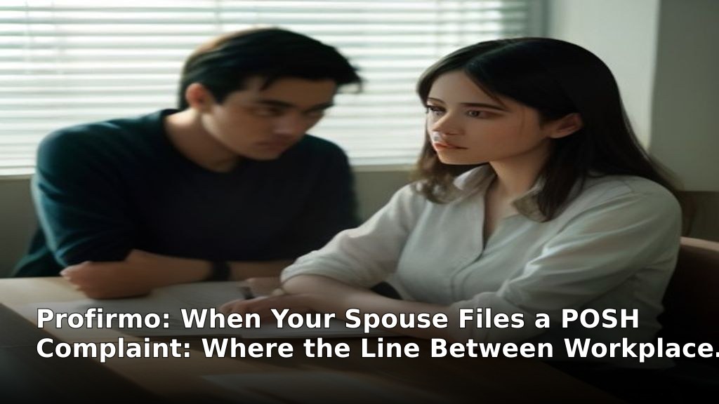 When Your Spouse Files a POSH Complaint: Where the Line Between Workplace and Marriage Actually Is