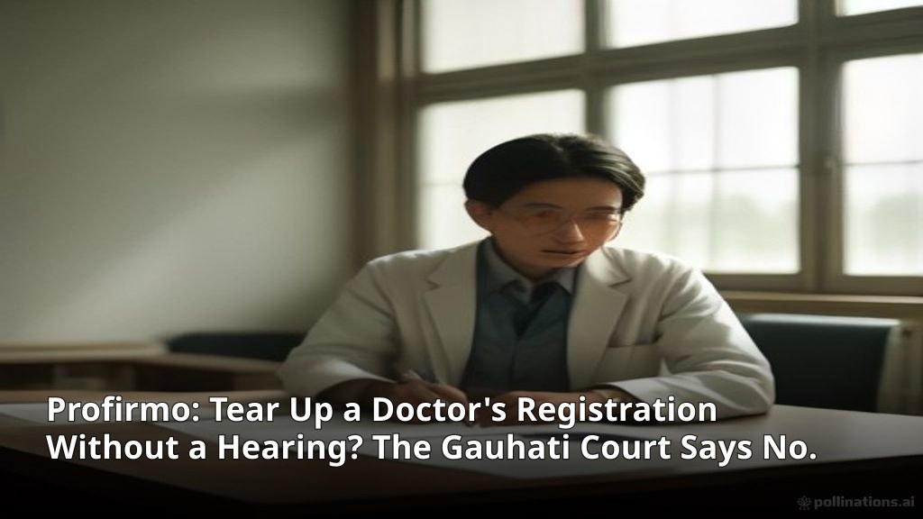 Tear Up a Doctor's Registration Without a Hearing? The Gauhati Court Says No.