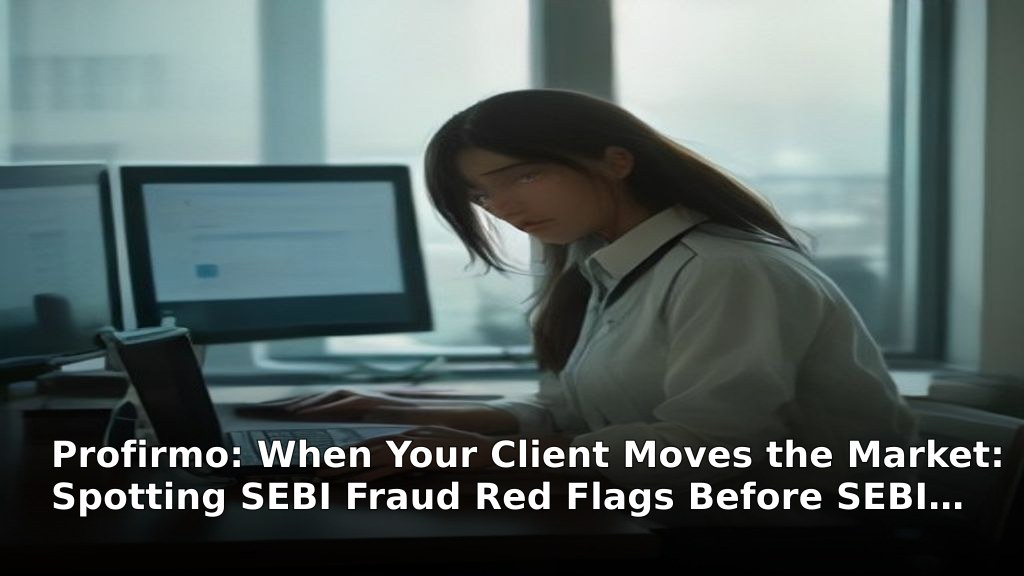 When Your Client Moves the Market: Spotting SEBI Fraud Red Flags Before SEBI Does