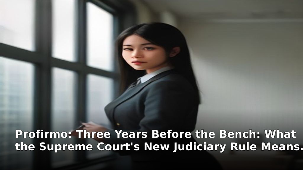 Three Years Before the Bench: What the Supreme Court's New Judiciary Rule Means for Your Career