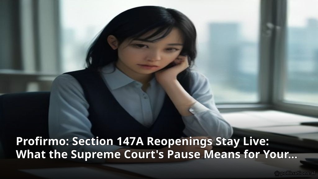Section 147A Reopenings Stay Live: What the Supreme Court's Pause Means for Your Clients